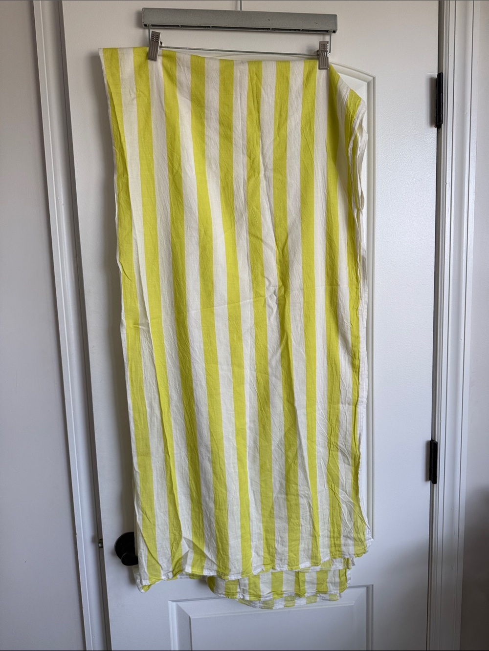 Shade & Shore Yellow White Vertical Stripe Coverup